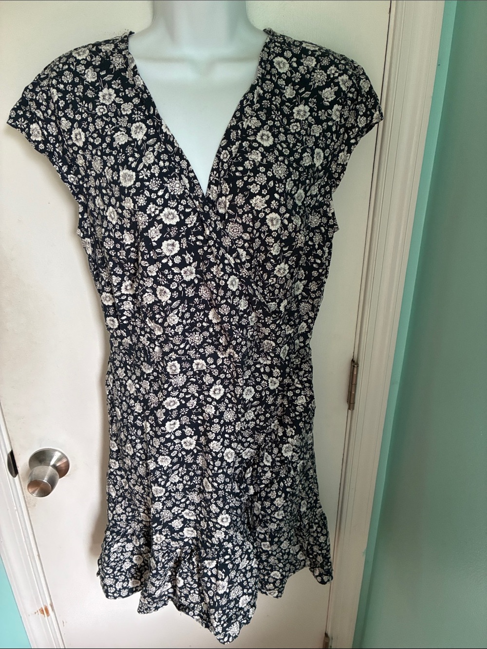 J. Crew Mercantile Ditsy Floral faux wrap dress NWT